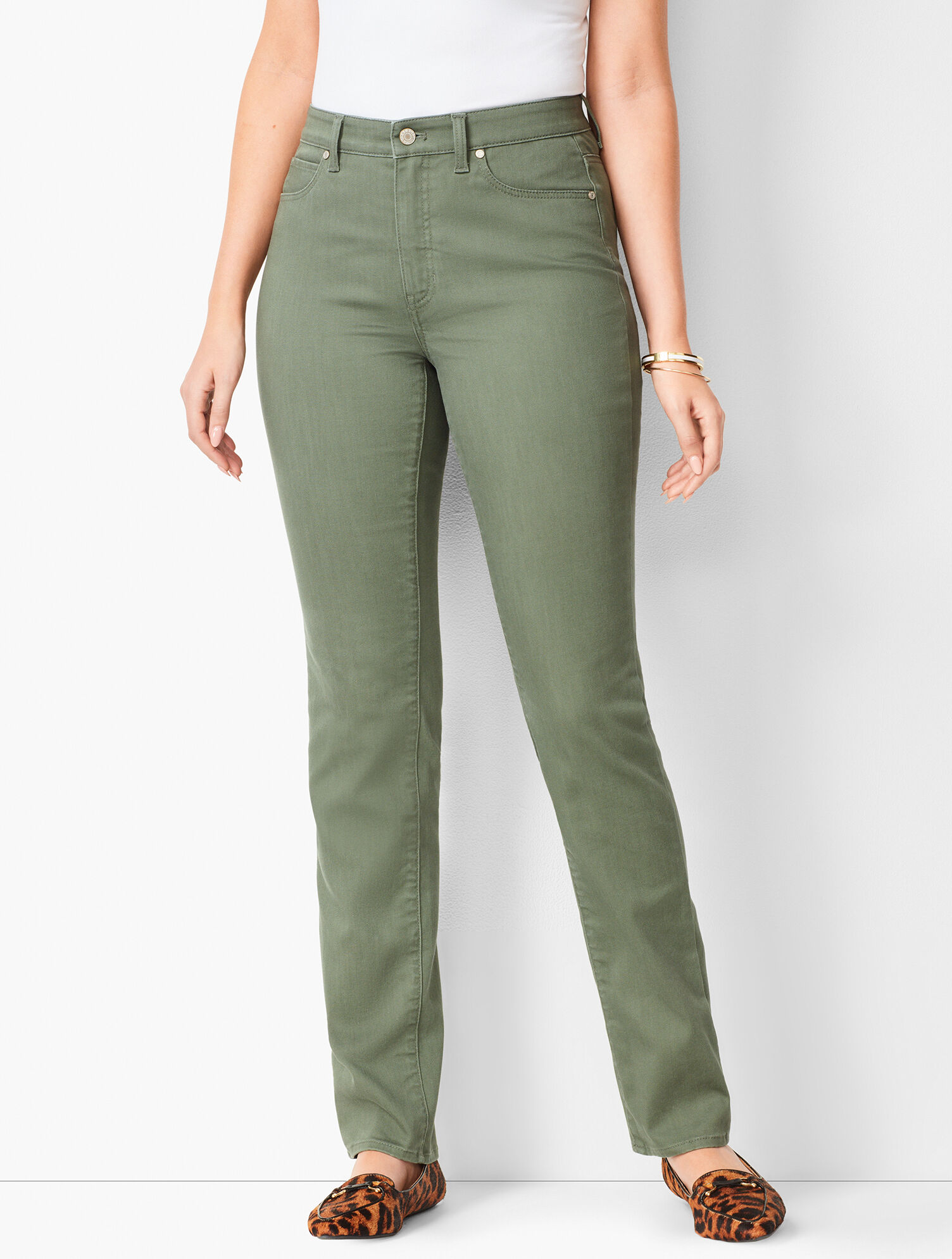 High-Waist Straight-Leg Jeans - Curvy Fit - Summer Sage