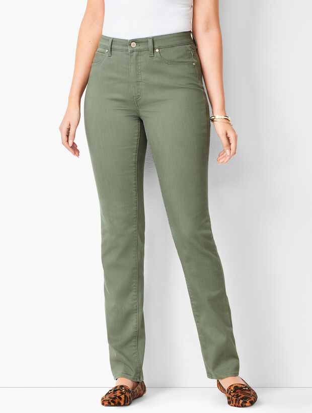 High-Waist Straight-Leg Jeans - Curvy Fit - Summer Sage