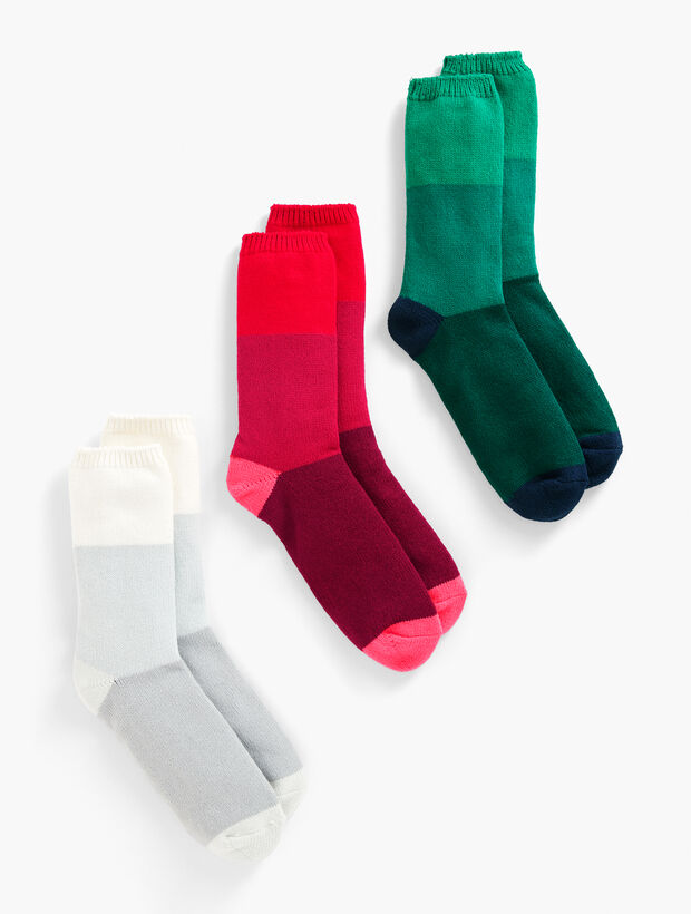 Colorblock 3-Pack Socks | Talbots