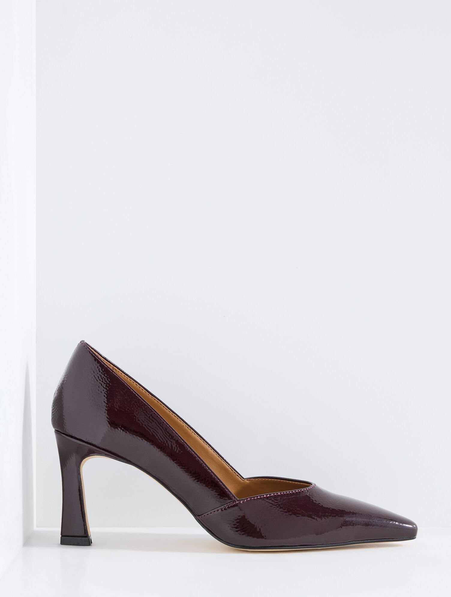 Kaylee Flare Heel Pumps - Crinkle Patent - thumbnail 3