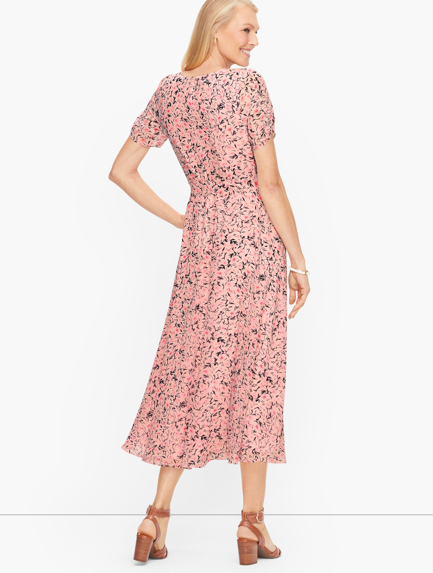 Button Front Midi Dress
