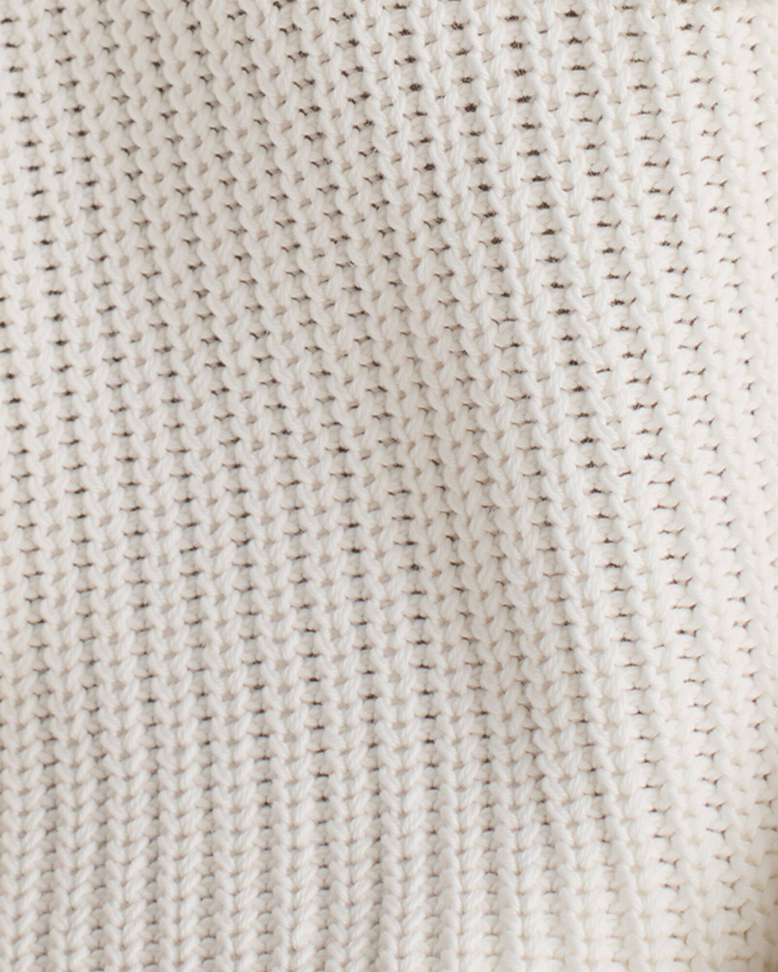 Organic Cotton Shaker Stitch Roll Neck Sweater