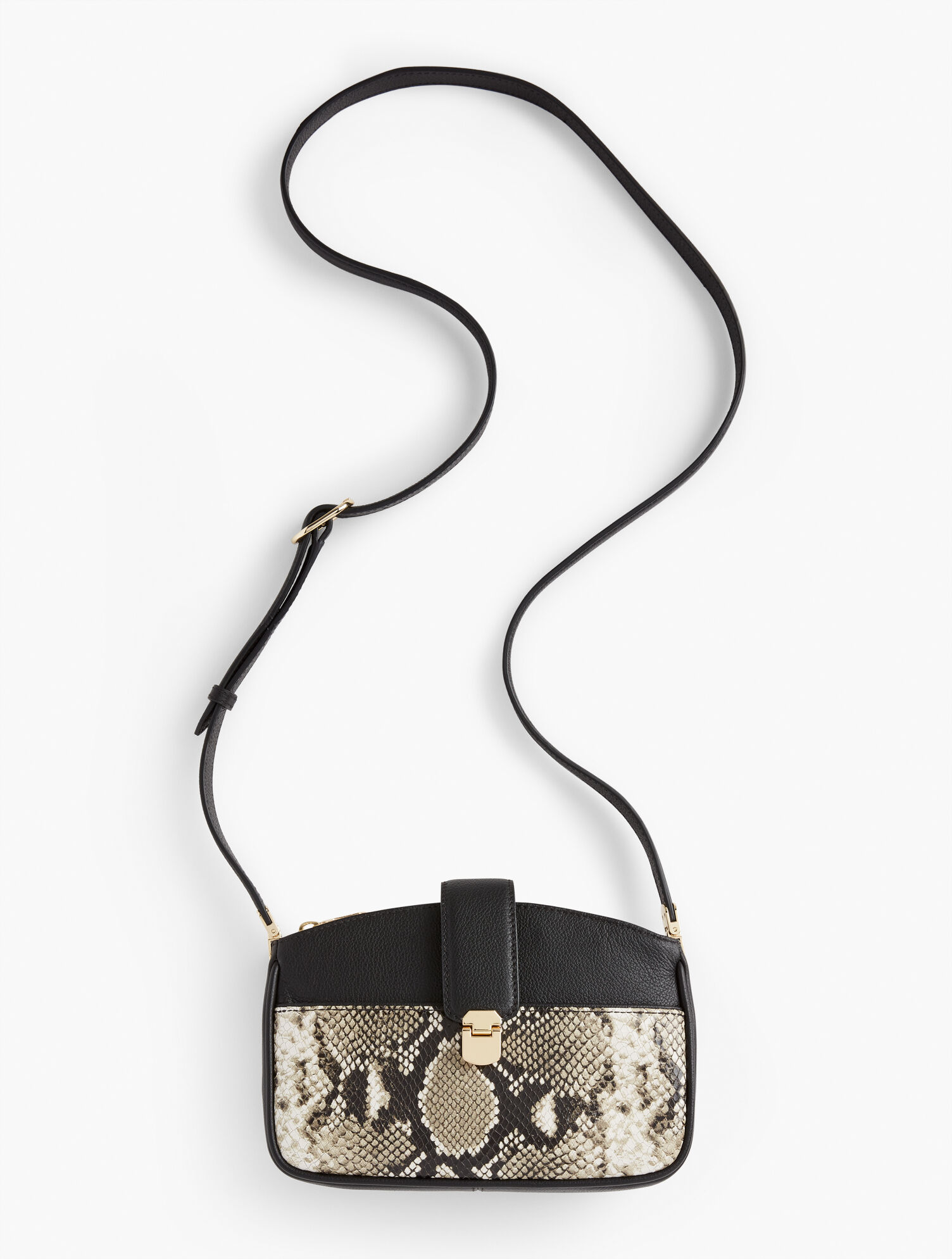 Python Embossed Leather Crossbody Bag | Talbots