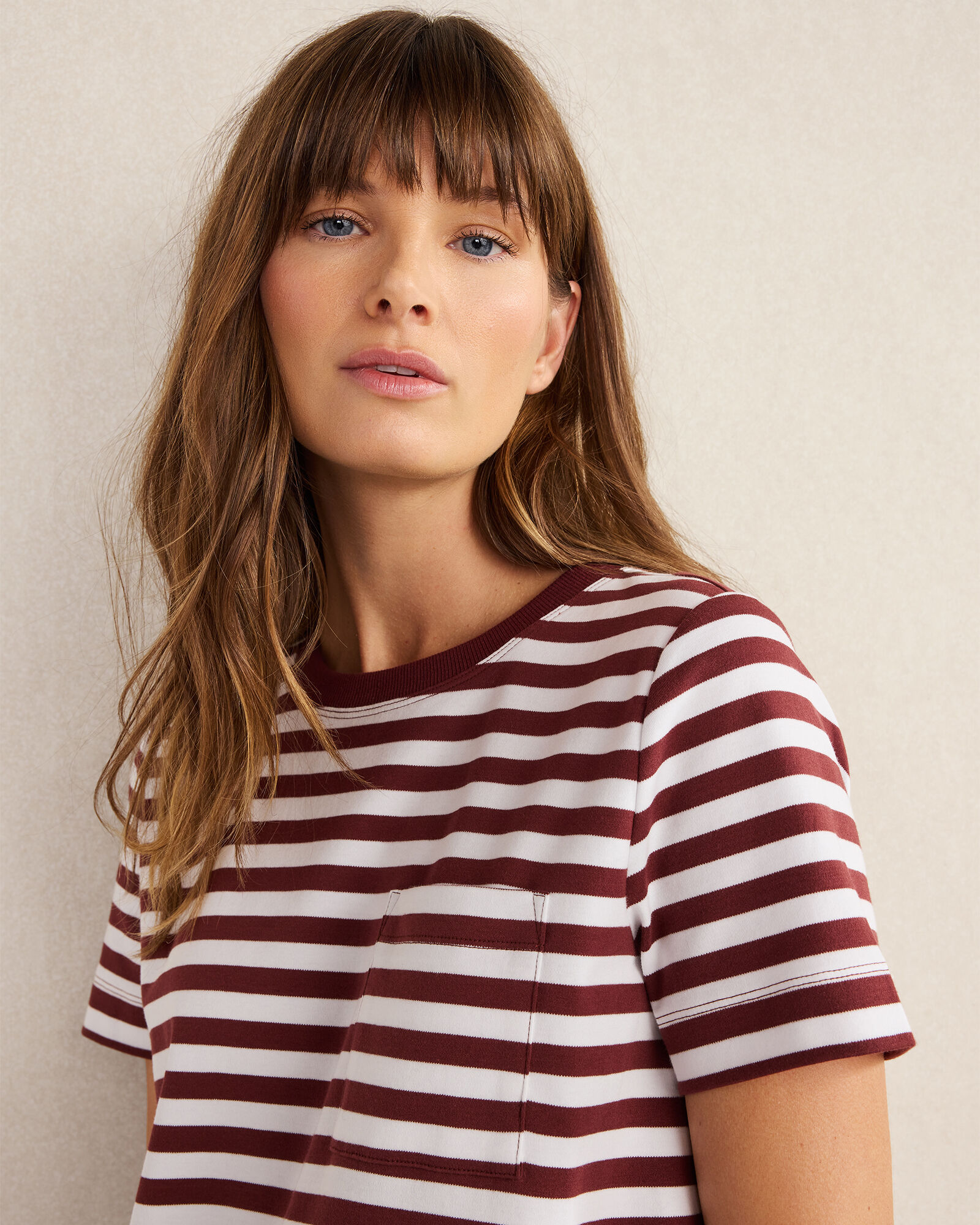 Organic Cotton Interlock Stripe T-Shirt Dress | Haven Well Within