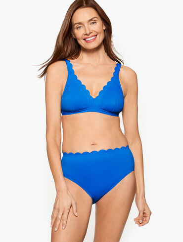 Sun Ocean Sand Pique Scallop Bikini Top
