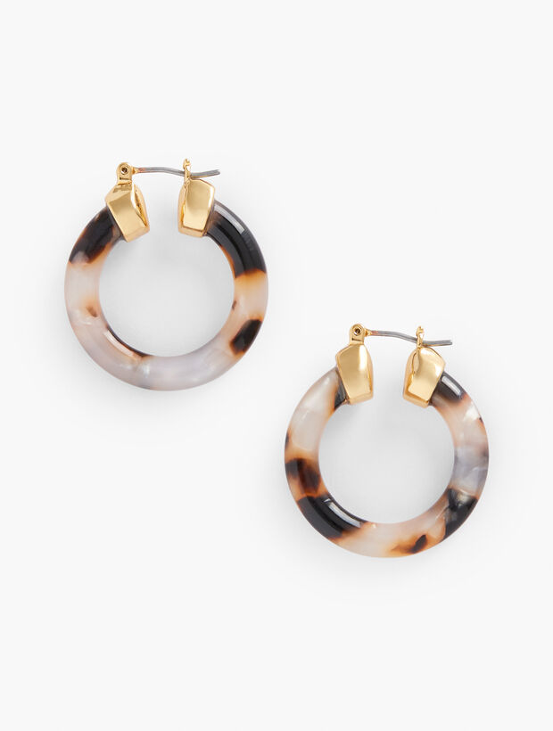 Blonde Tortoise Hoop Earrings