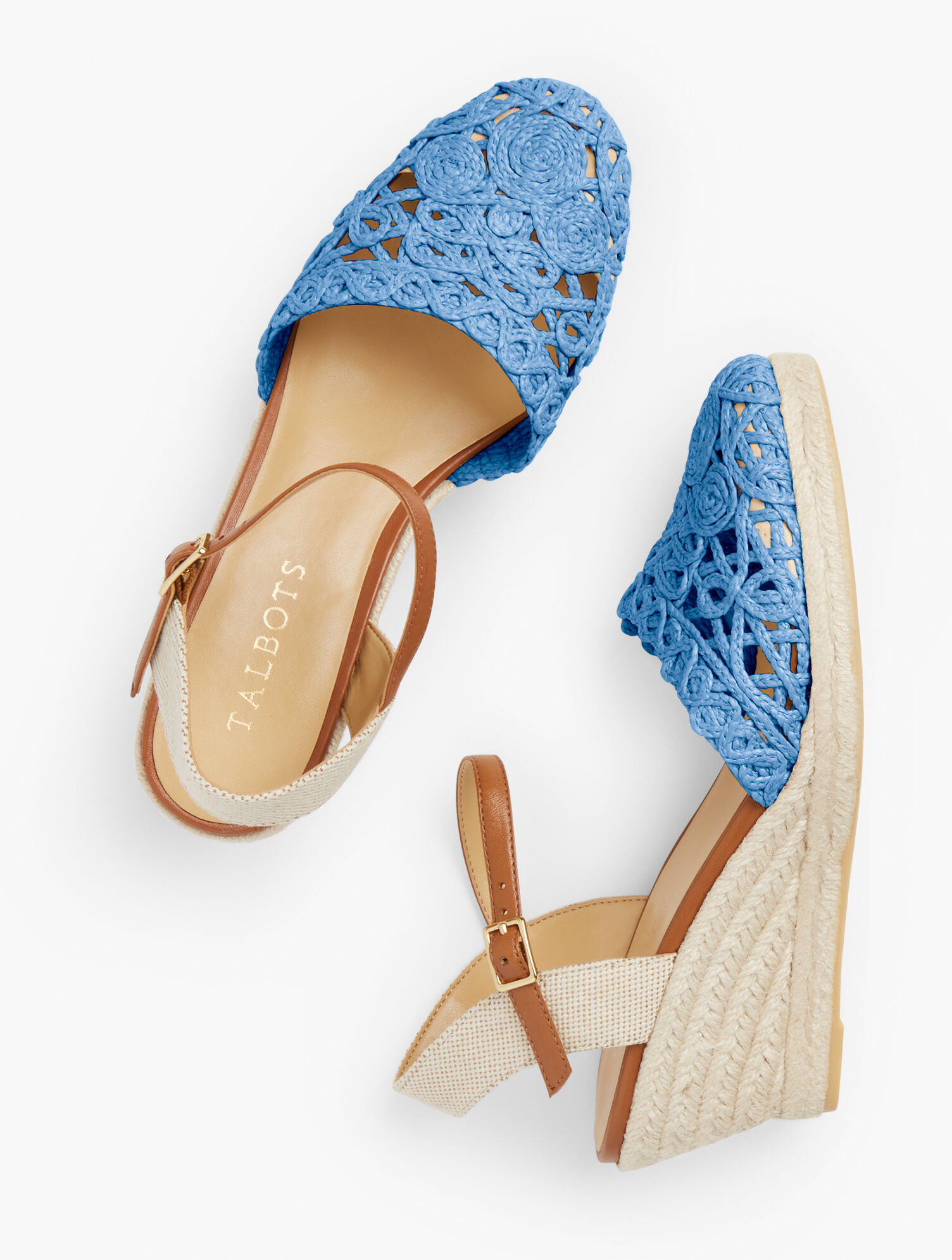Lyndsay Lace &amp; Raffia Espadrille Wedges