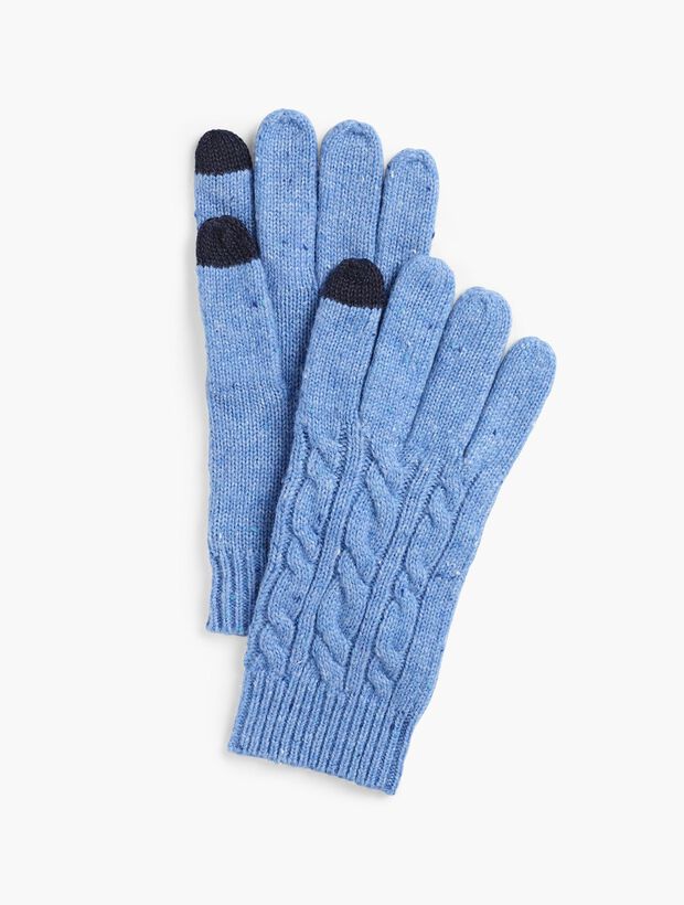 Supersoft Cableknit Touch Gloves - Tweed