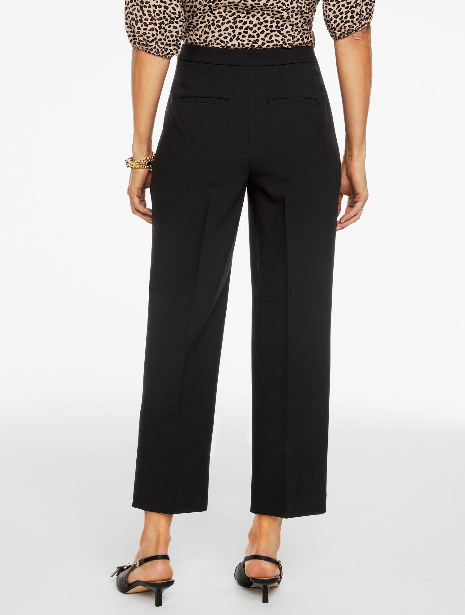 Slim Wide Ankle Twill Pants