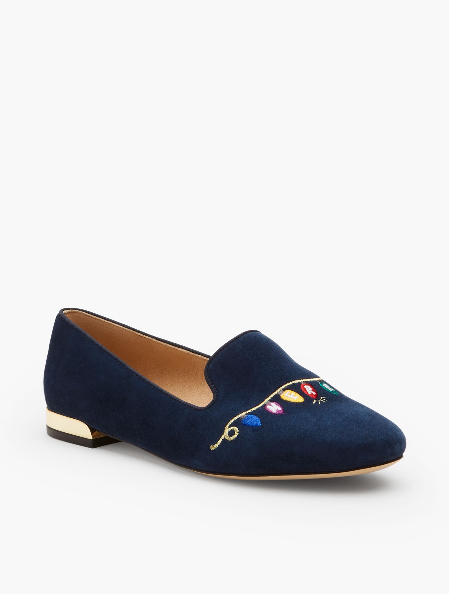 Ryan Embroidered Holiday Lights Loafers | Talbots
