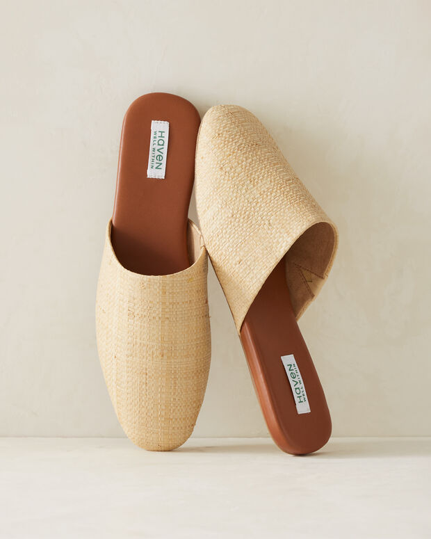 Raffia Mules Haven Well Within