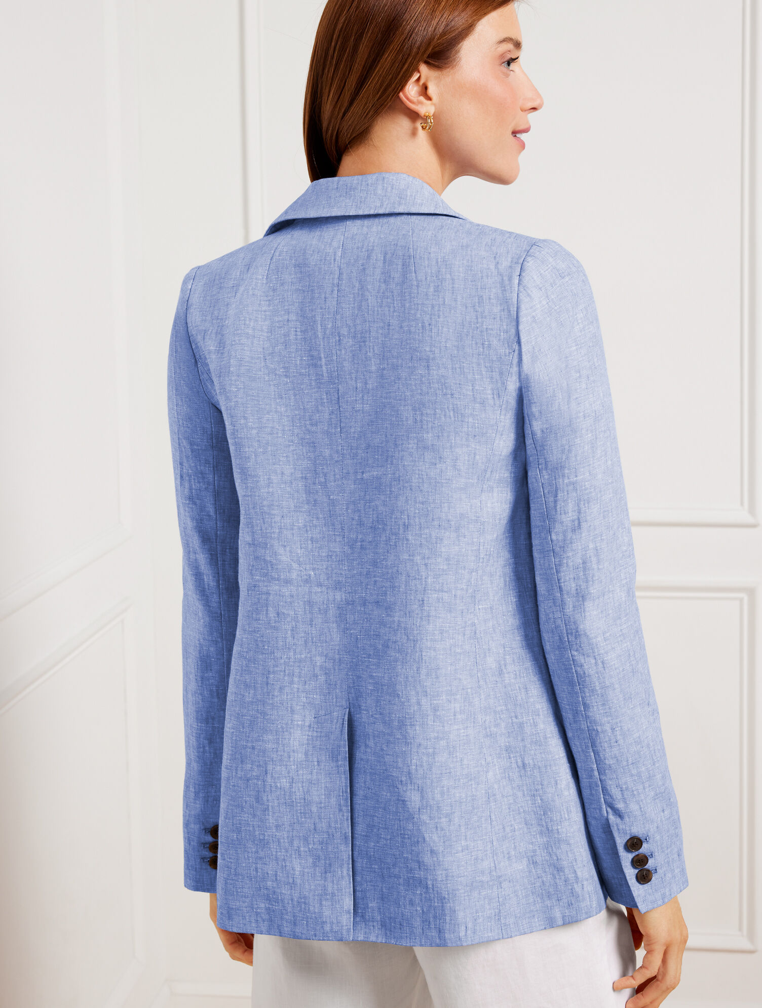Linen Open Front Jacket | Talbots