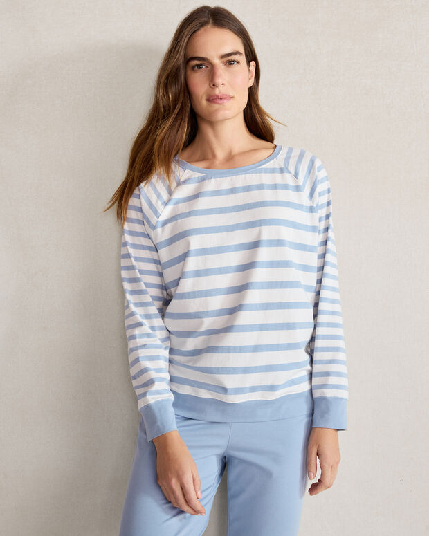 Organic Cotton Jersey Striped Sleep Tee | Haven Well Within