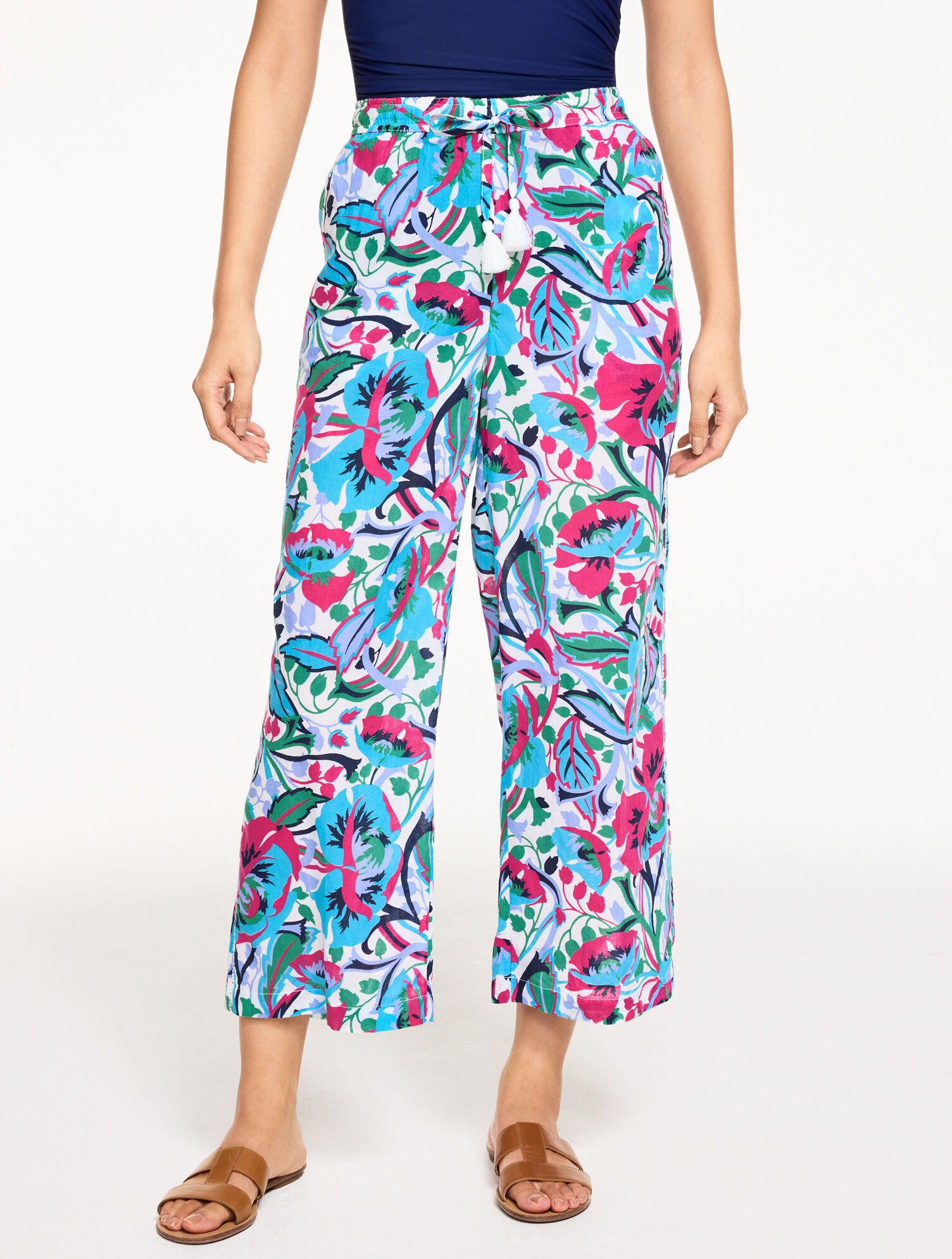 Aqua Club Gauze Pant Cover-Up - Island Flora