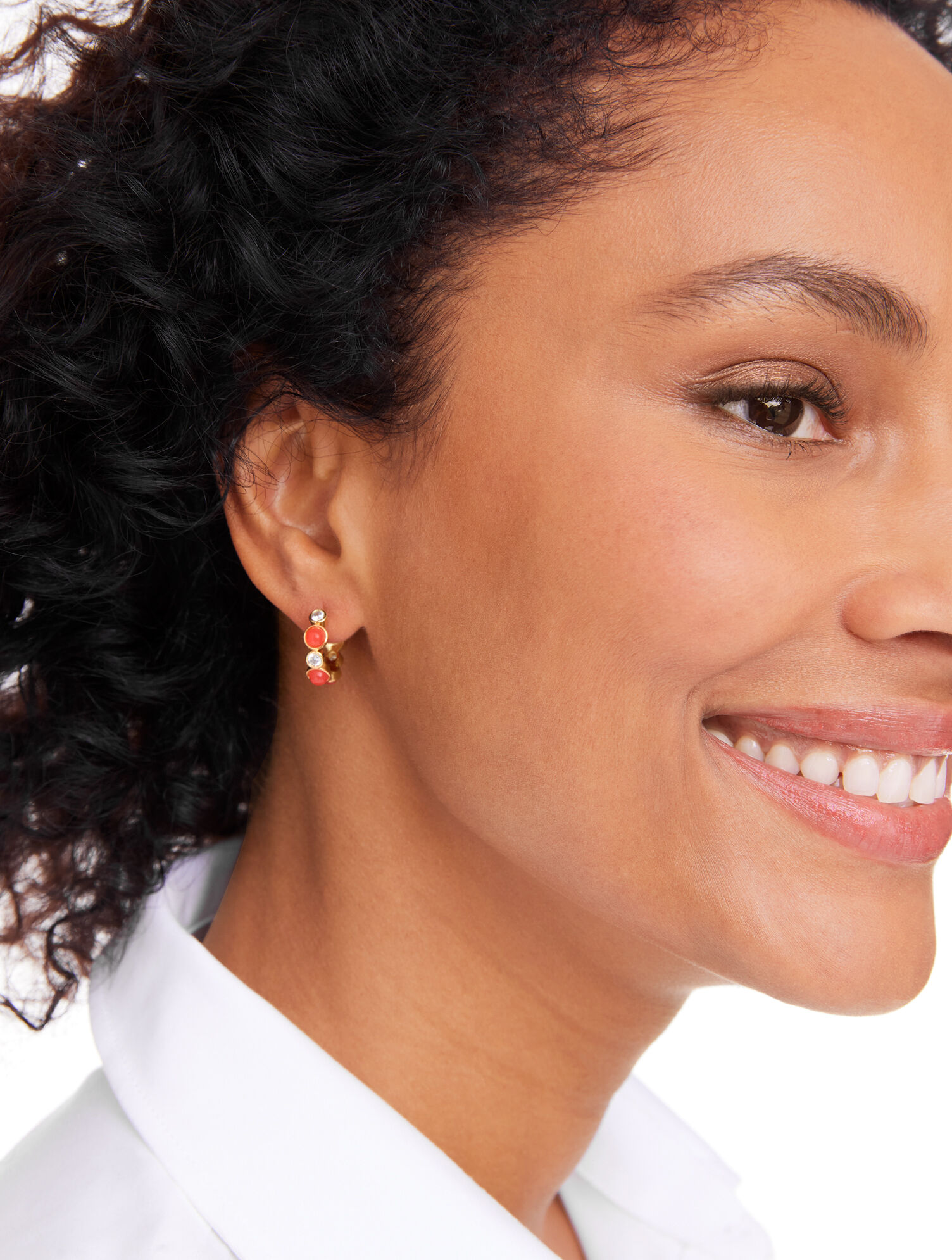 Demure Dots Hoop Earrings