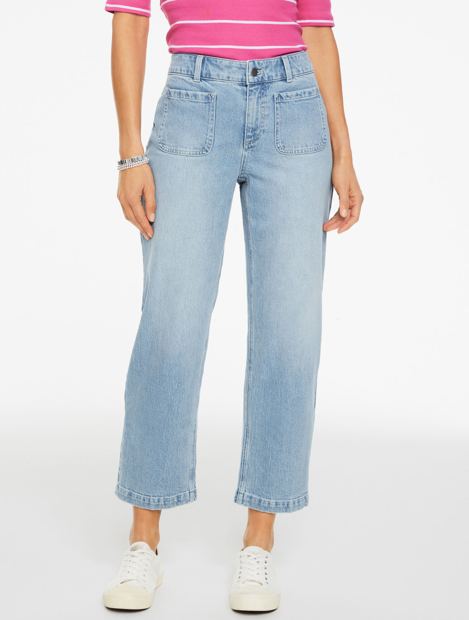 Straight Ankle Jeans - Piazza Wash