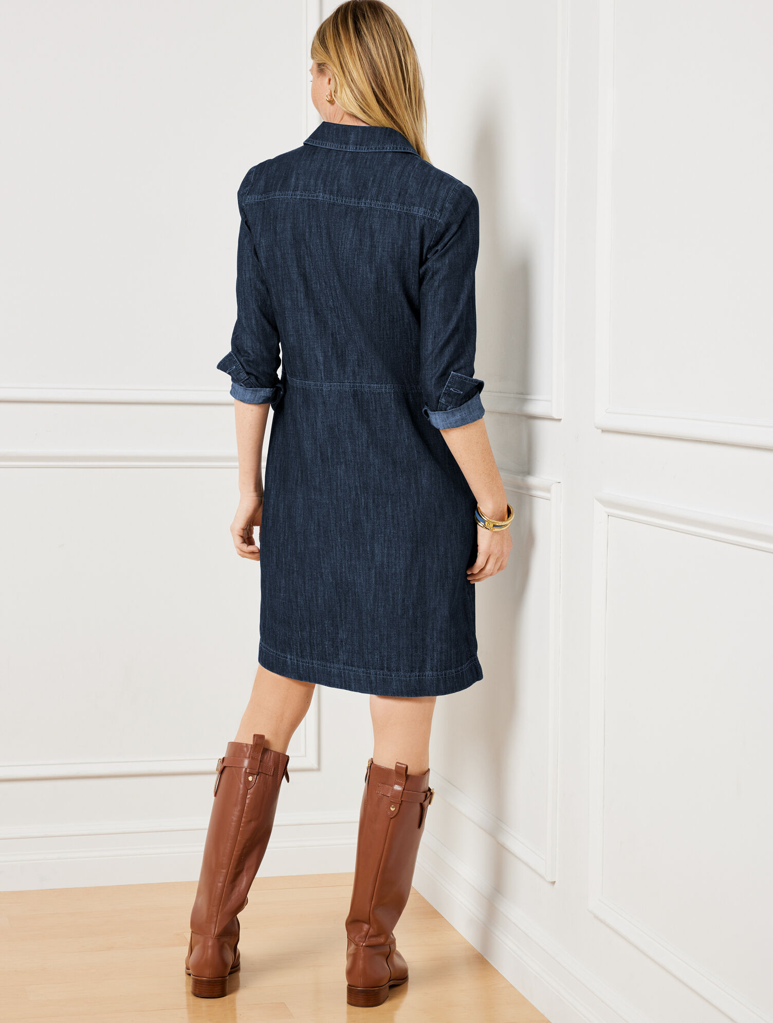 Denim Popover Shirtdress