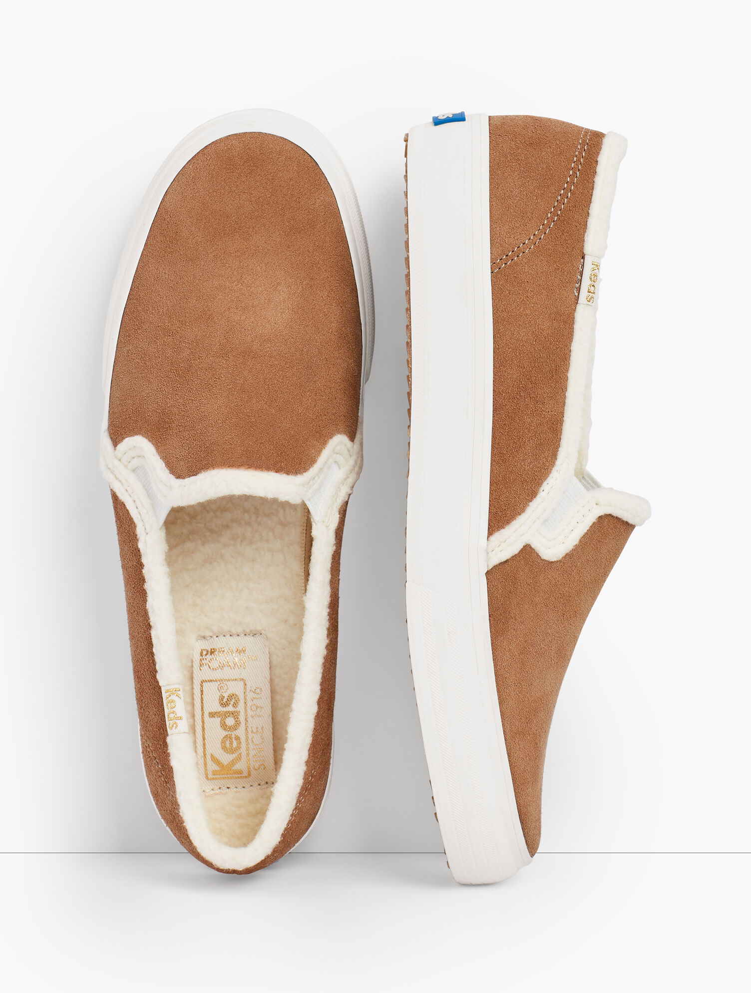 Keds&reg; Double Decker Suede Slip-On Sneakers