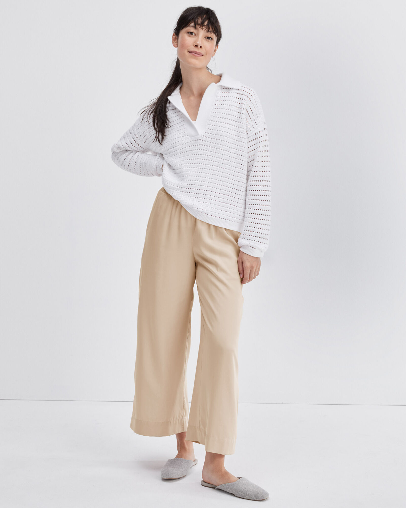 Organic Cotton Open Stitch Polo | Haven Well Within