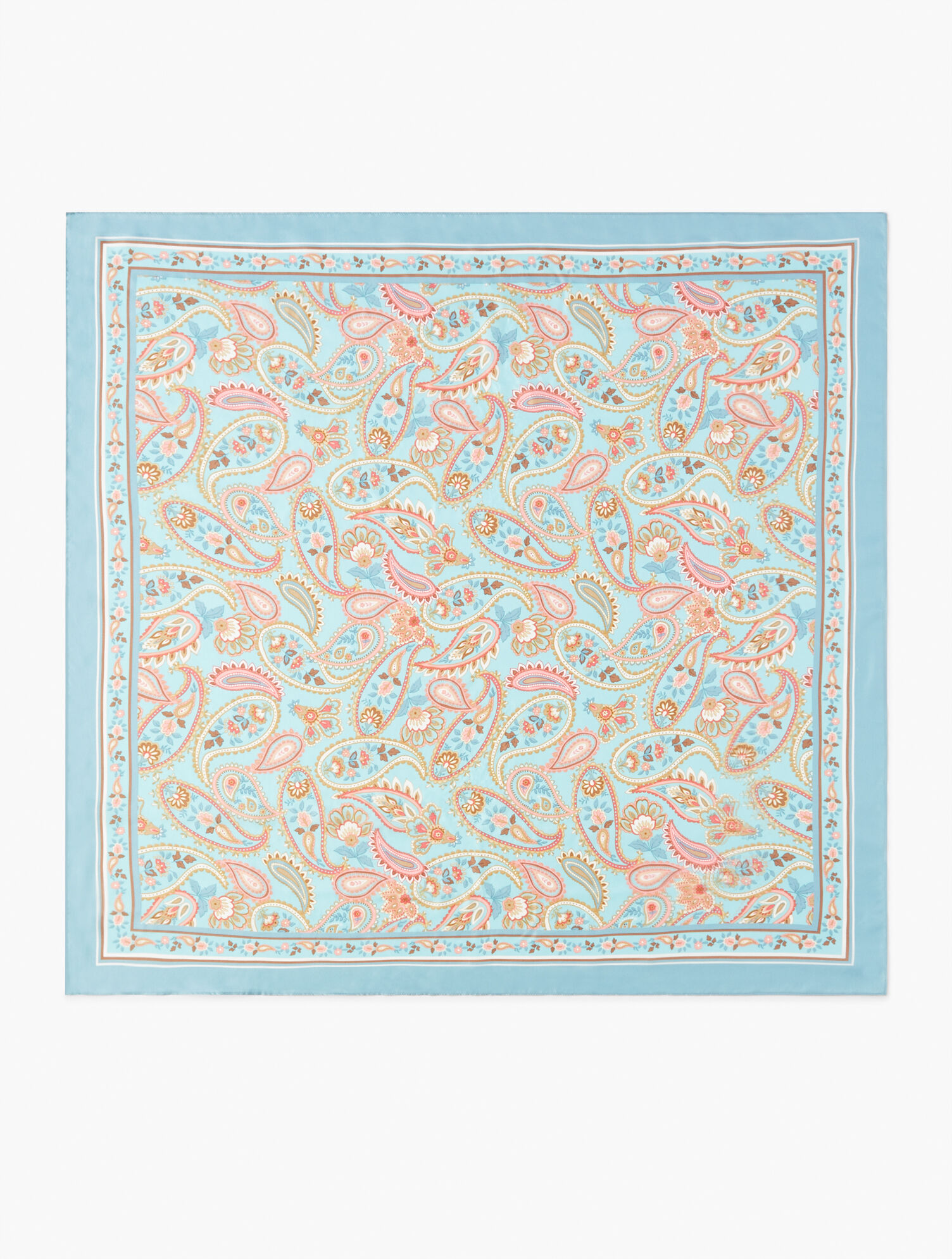 Blossom Paisley Silk Square Scarf