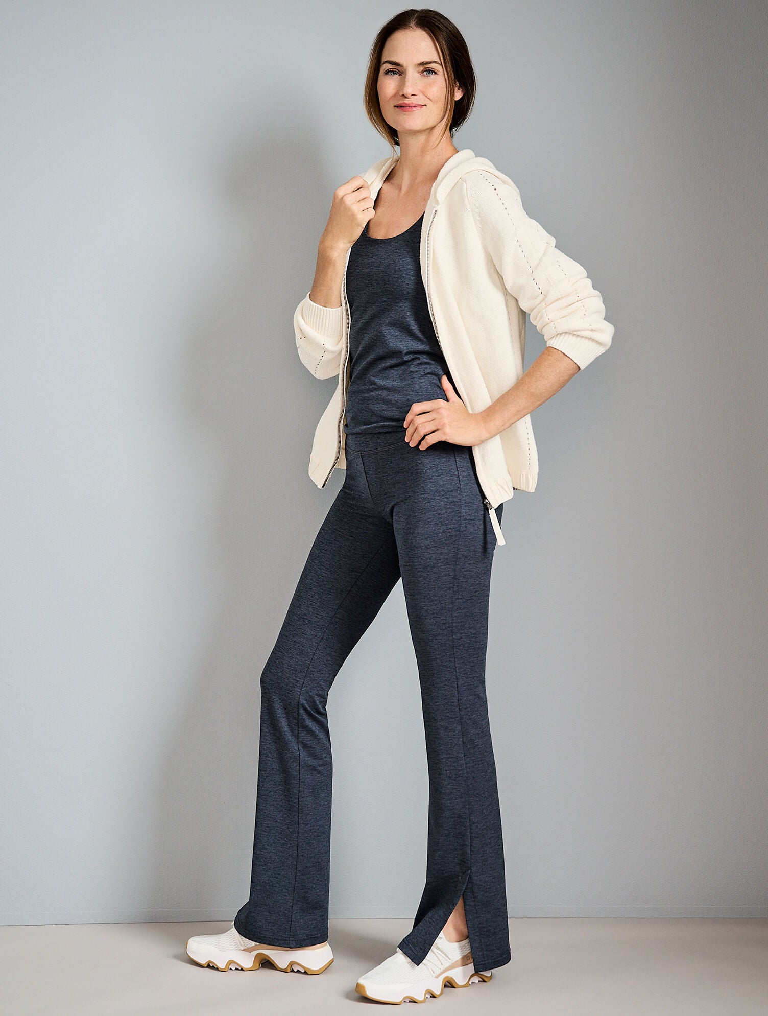 Hooded Pointelle Sweater Jacket - thumbnail 4