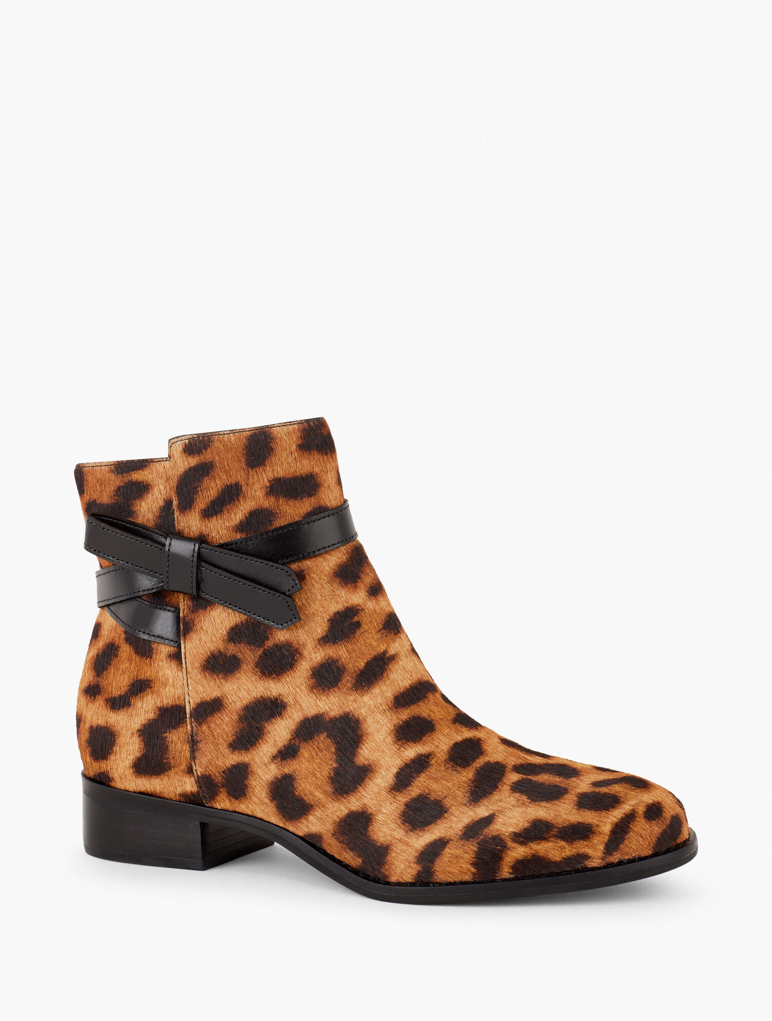 Tish Tie Calf Hair Ankle Boot - Leopard