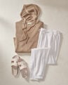 Linen Cotton Ribbed Hoodie