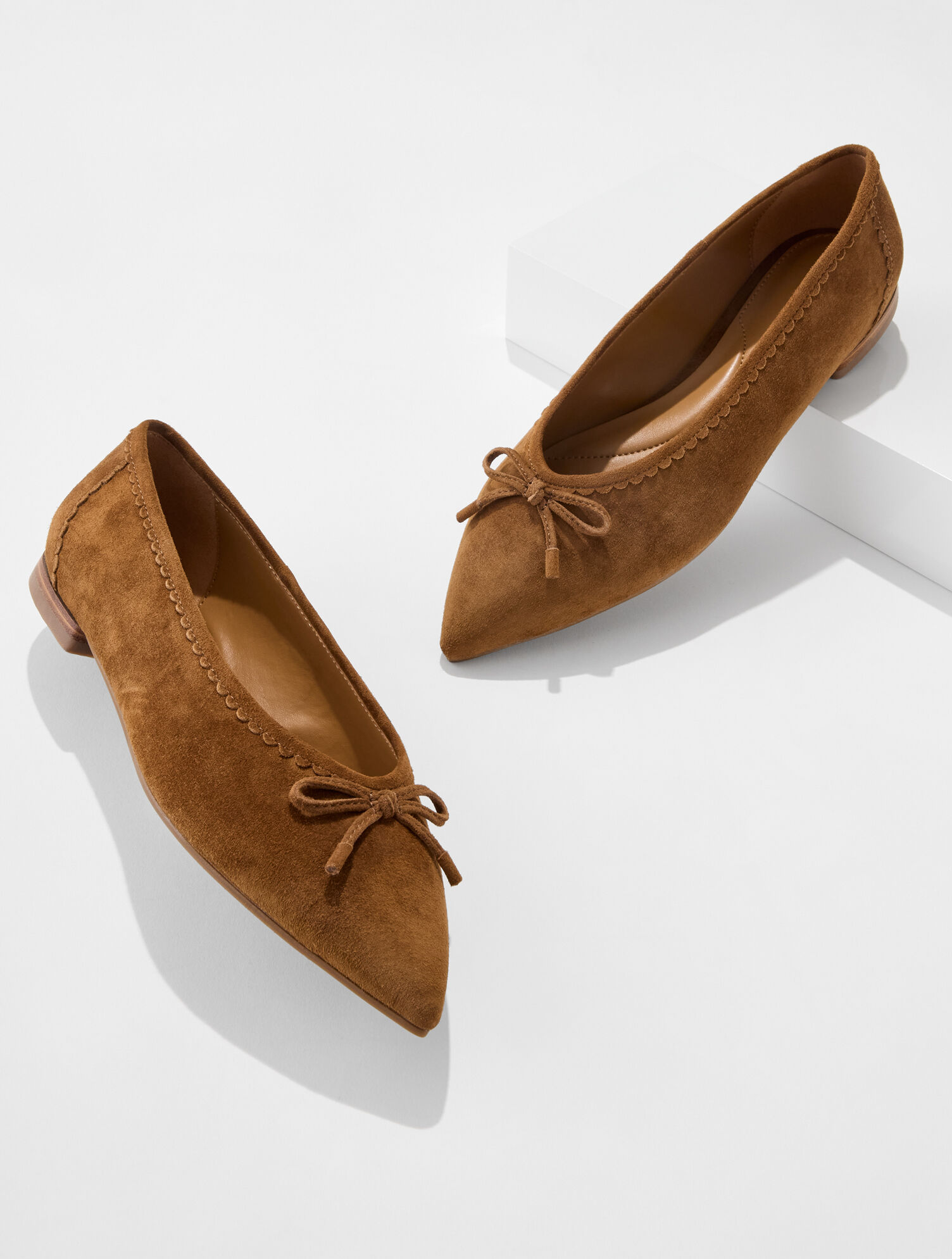 Payton Pointed Toe Ballet Flats - Suede