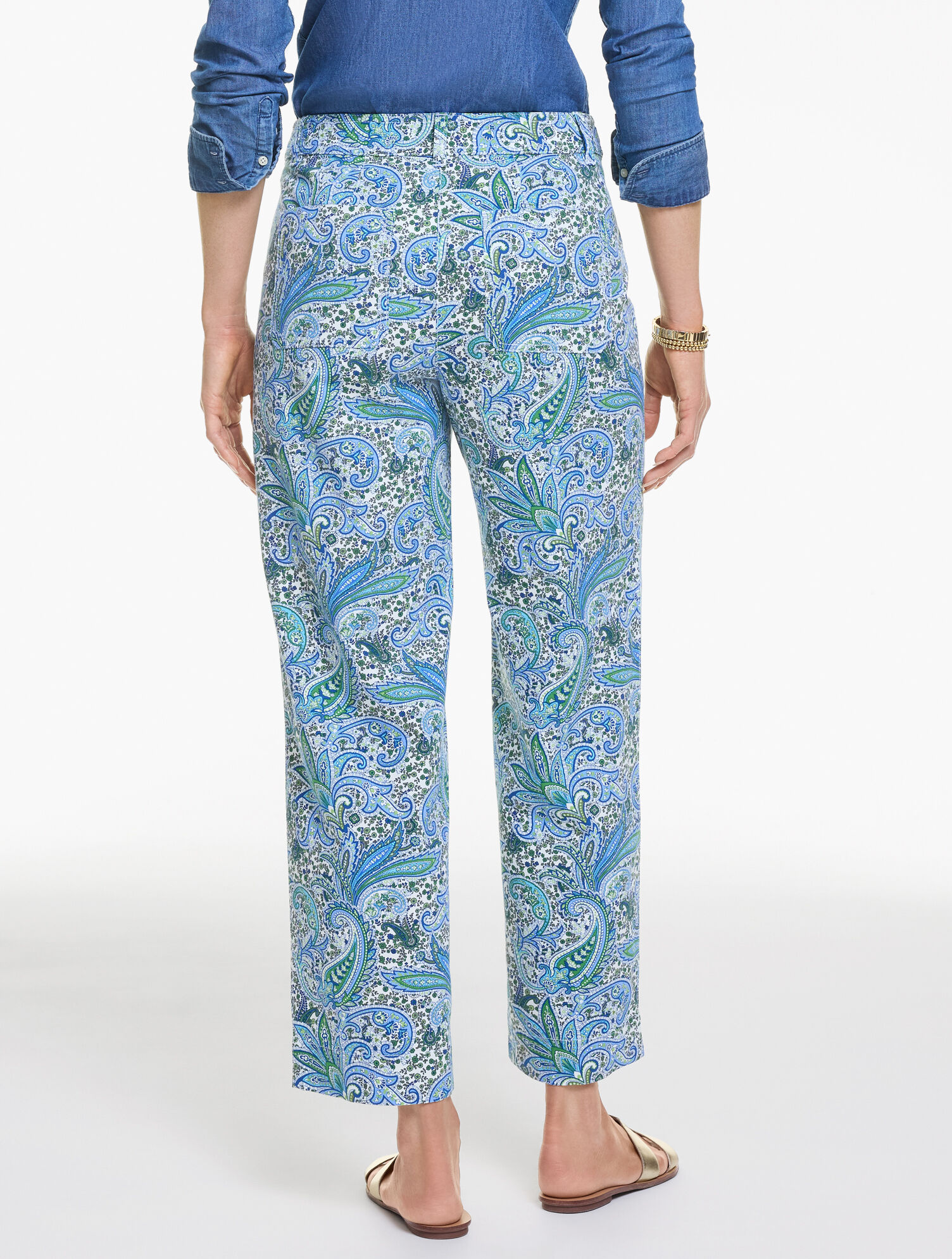 Straight Crop Pants - Heritage Paisley