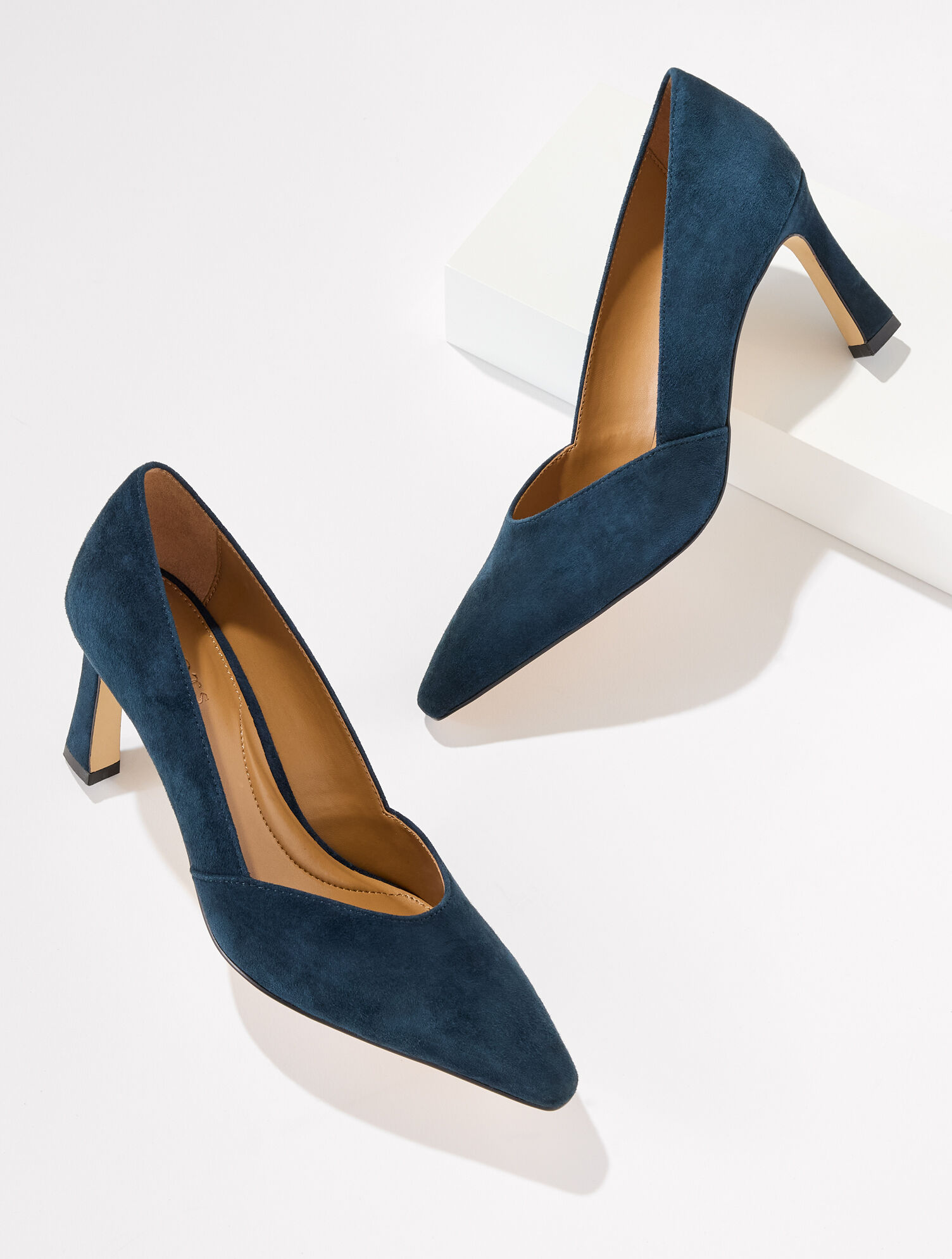 Kaylee Suede Flare Heel Pumps