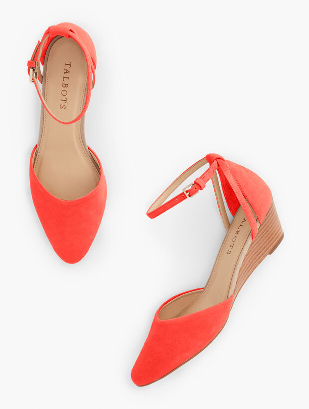 Laney D'Orsay Suede Wedges - Suede