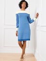 Puff Sleeve Sweater Dress - Breton Stripe