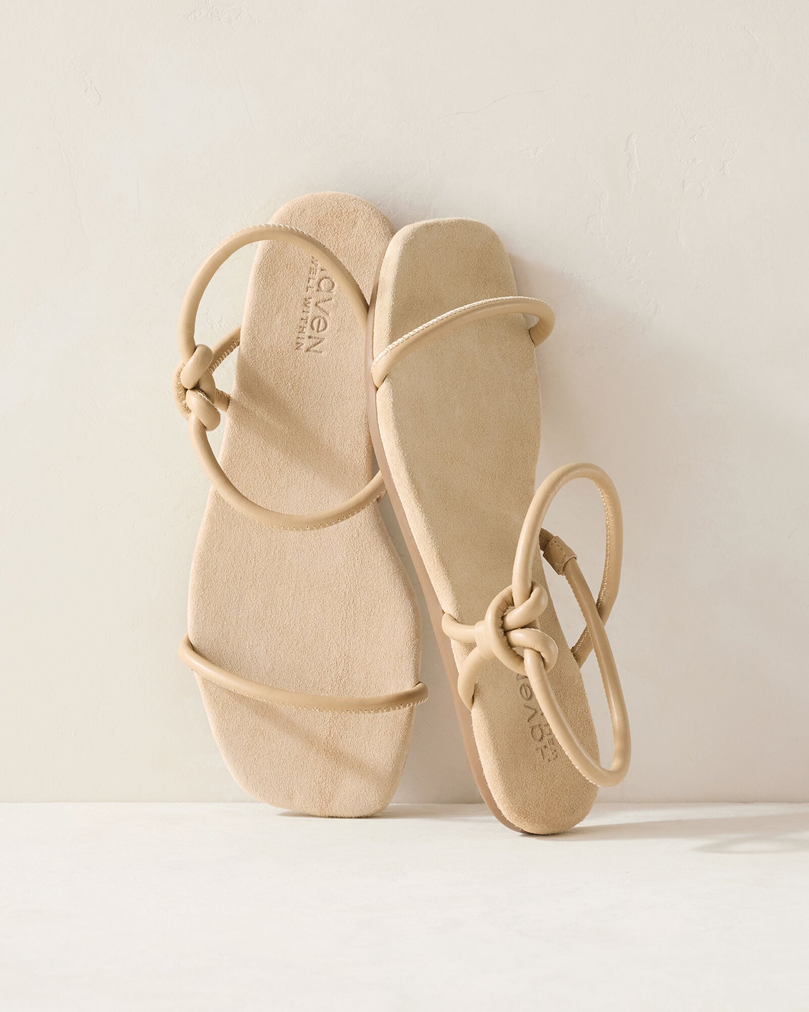 Leather Double Strap Knot Sandals | Haven Well Within