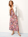 Casual Jersey Maxi Dress - Abstract Blossoms