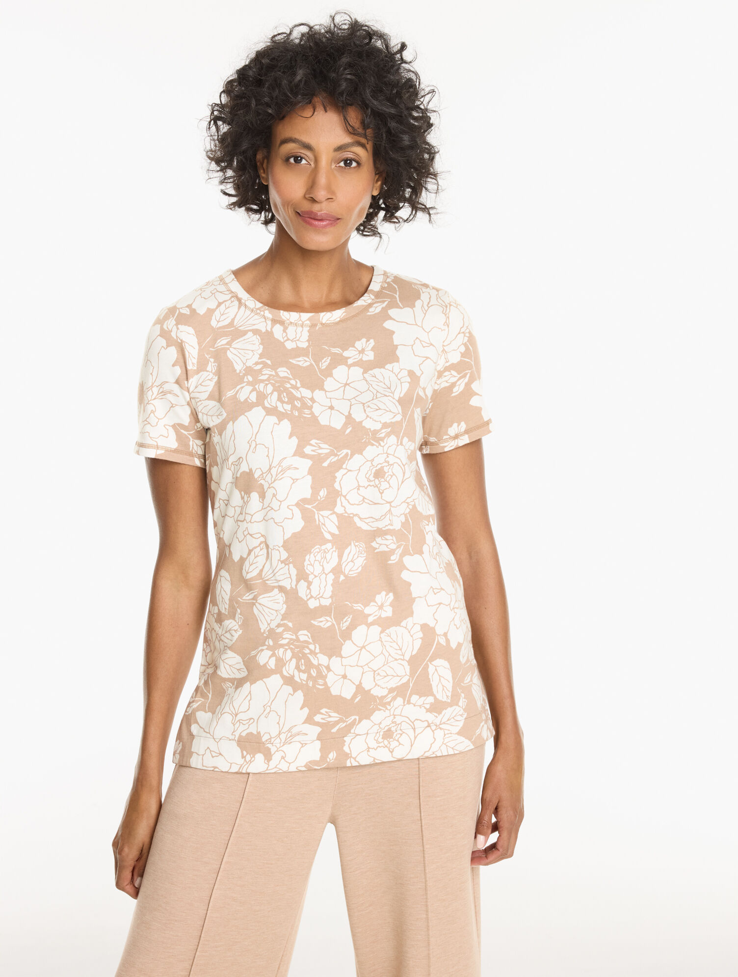 Supersoft Jersey Short Sleeve Crewneck Tee - Floral Field