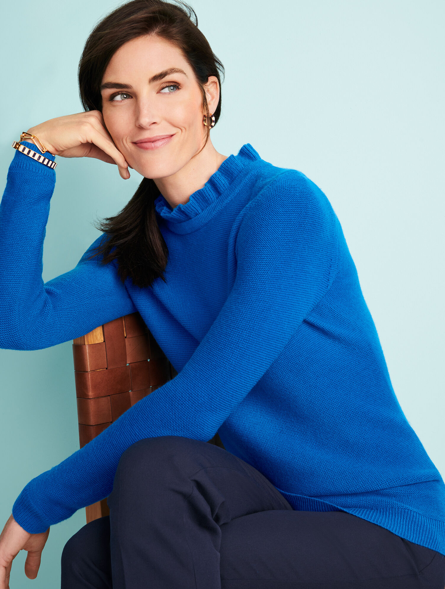 Ruffle Neck Sweater