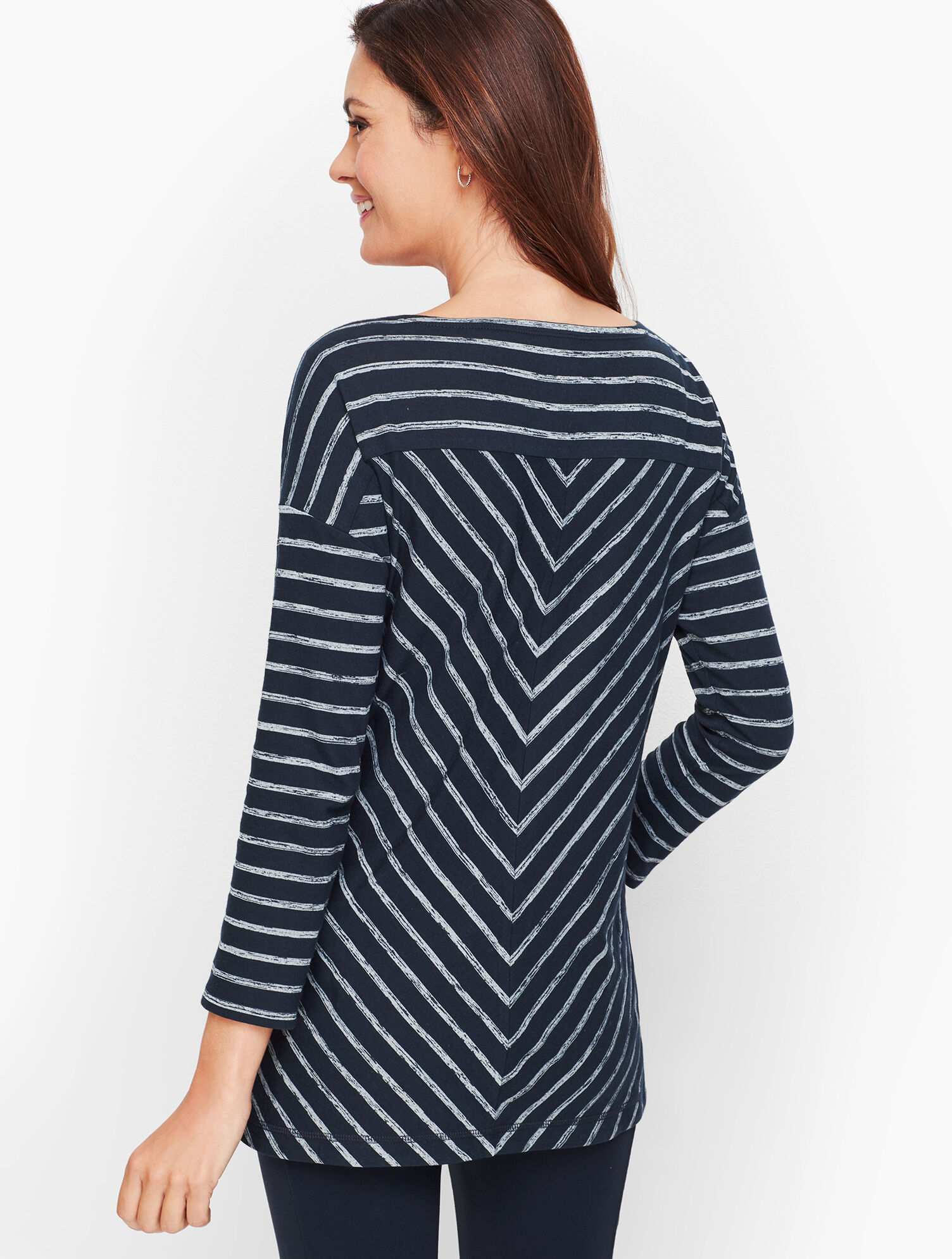 Mixed Stripe Dolman Top | Talbots