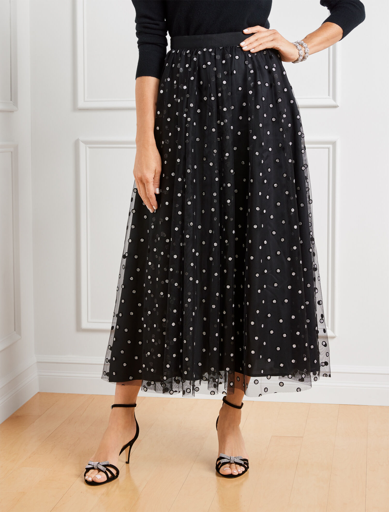 Glitter Dot Mesh Skirt