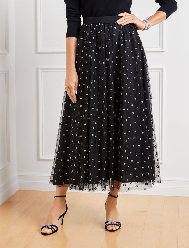 Glitter Dot Mesh Skirt