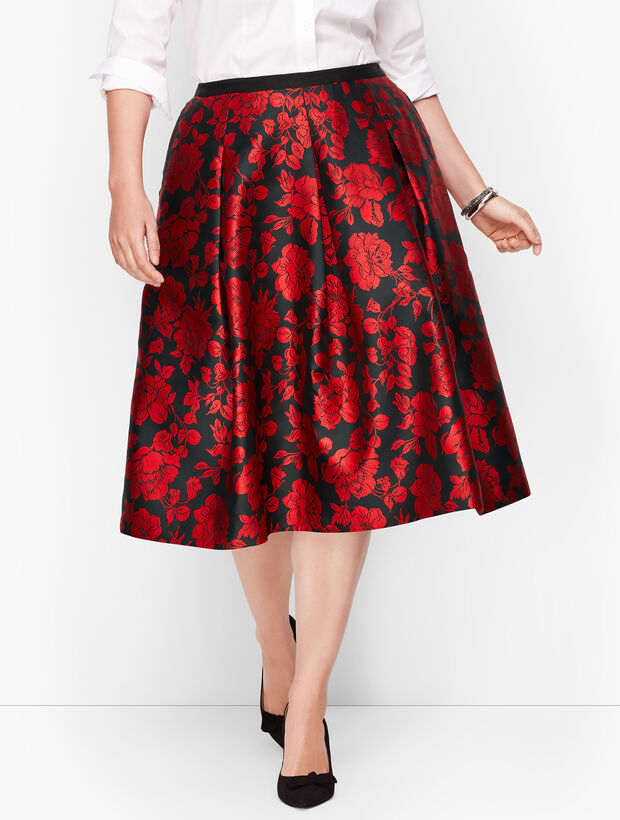 Floral Jacquard Full Skirt