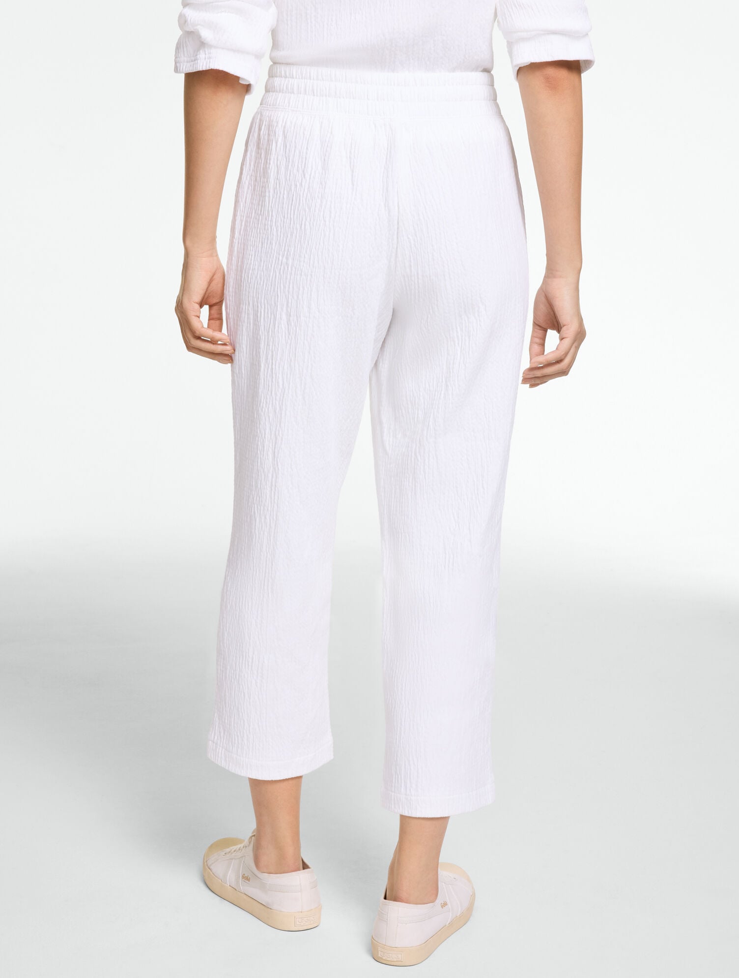 Crinkle Gauze Straight Leg Pants