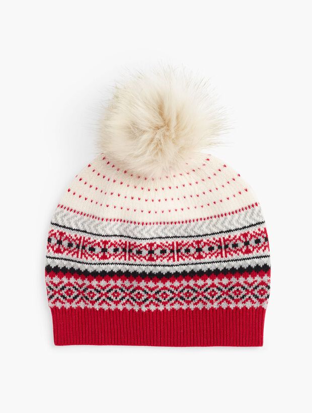 Nordic Fair Isle Pom Pom Hat