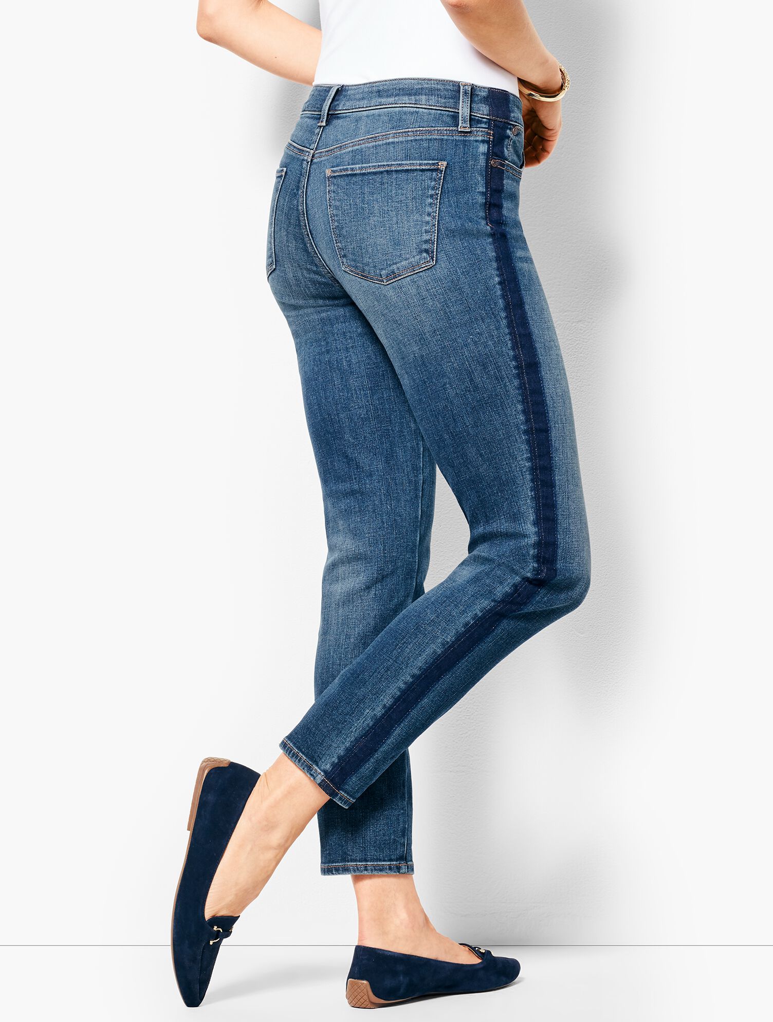 Slim Ankle Jeans - Shadow Stripe