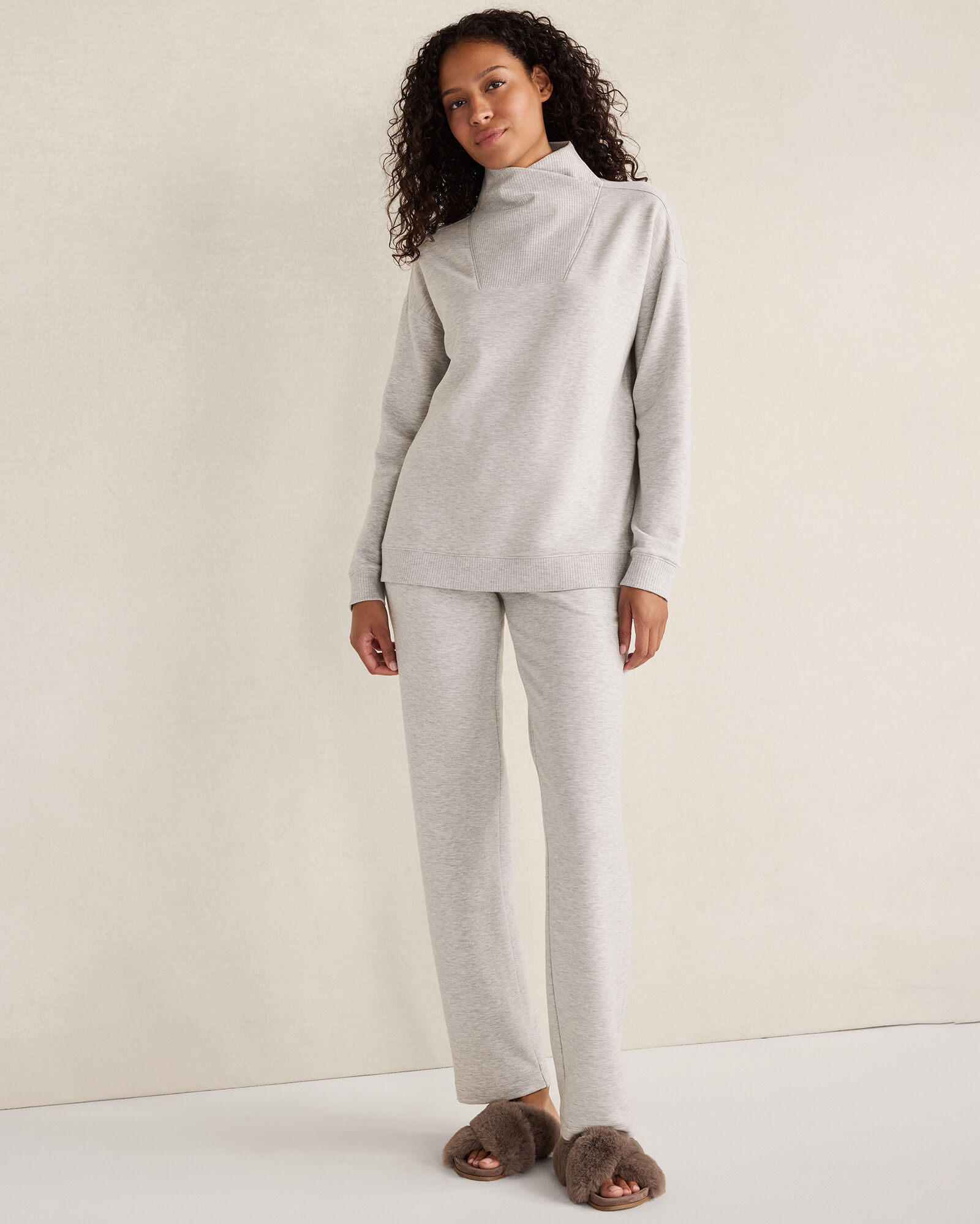 Fleece Straight Leg Pants