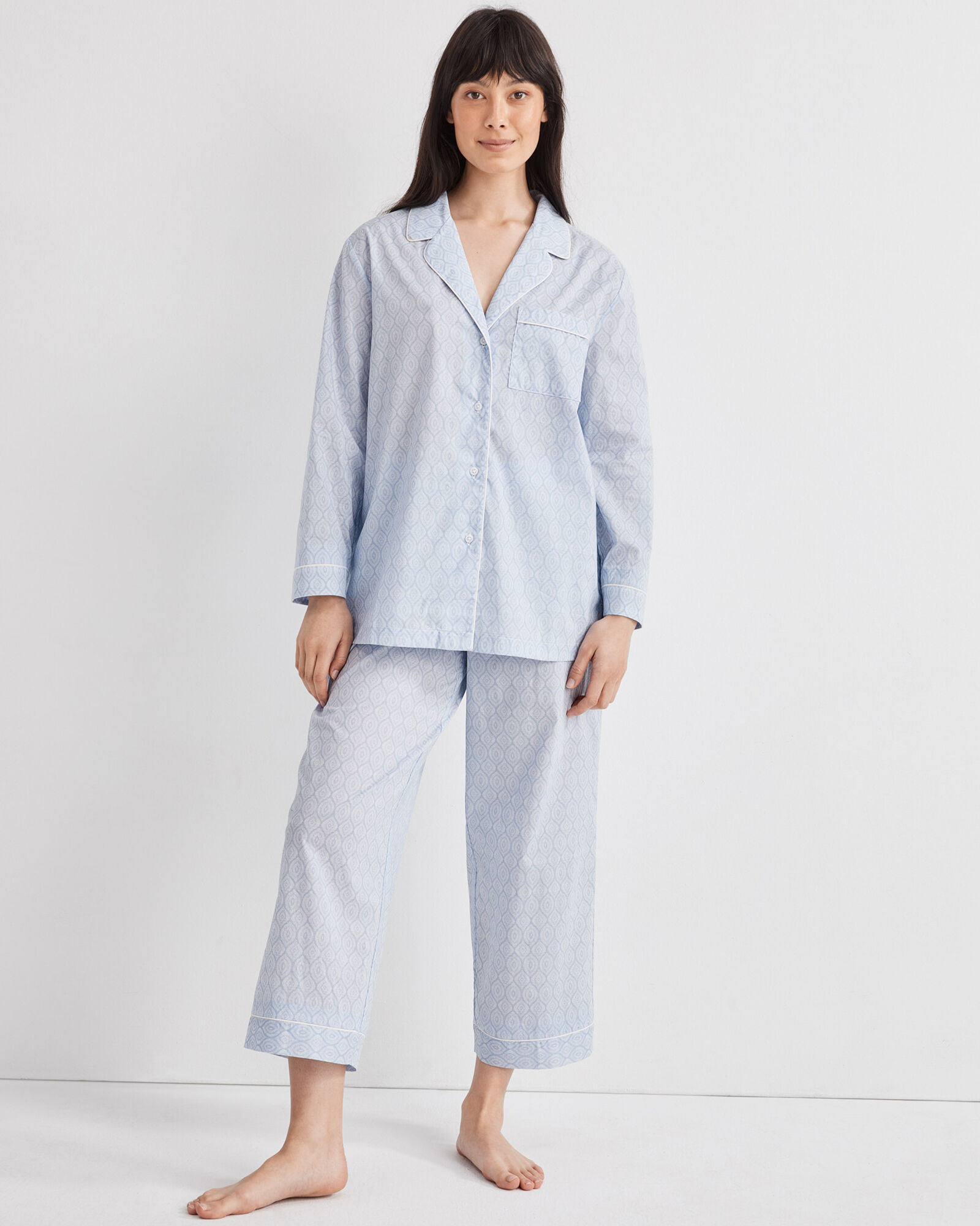 Lightweight Organic Cotton Poplin Pajama Shirt | Haven Well Within