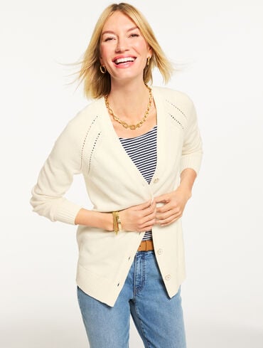 Pointelle Girlfriend Cardigan