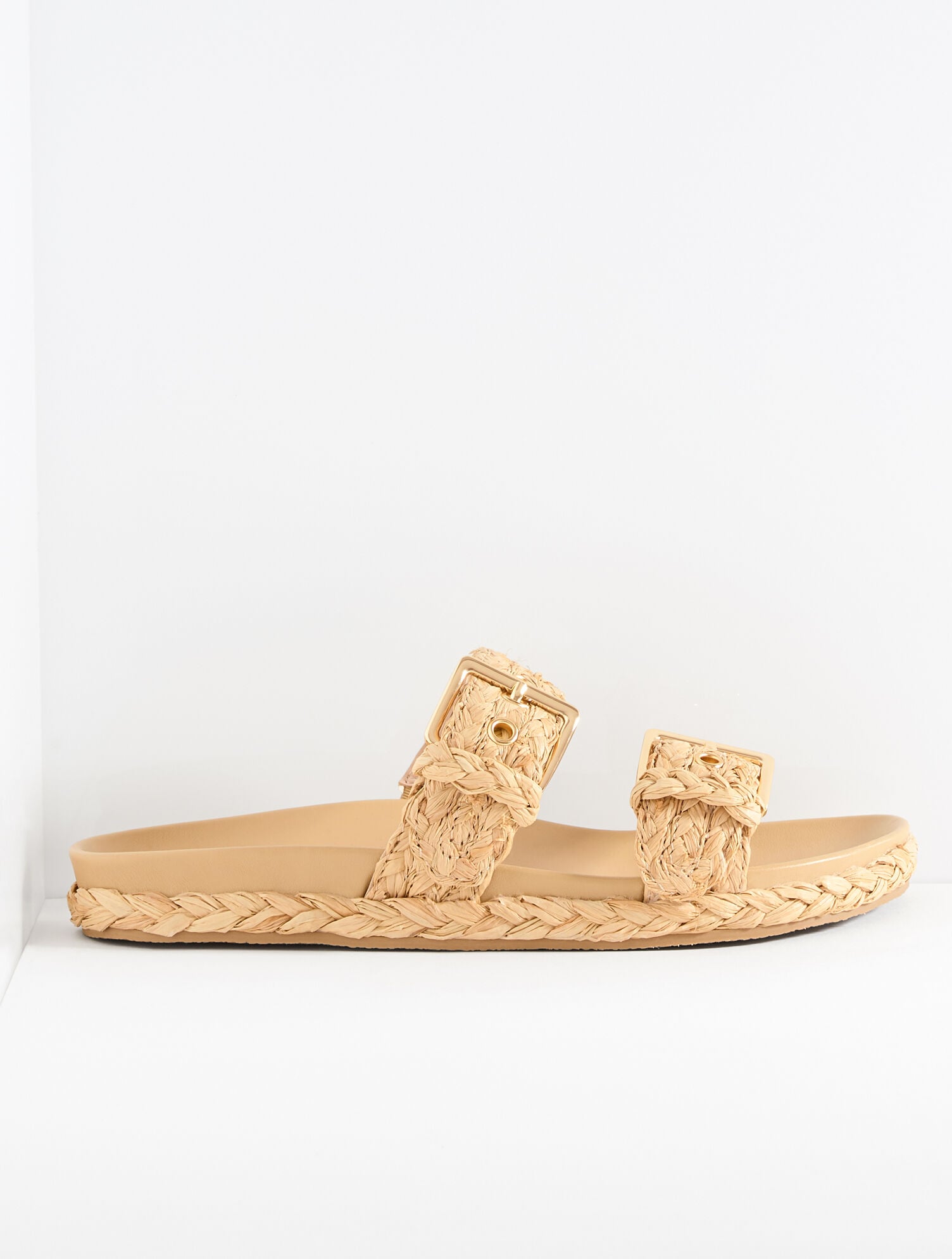 Morgan Braided Raffia Slides | Talbots