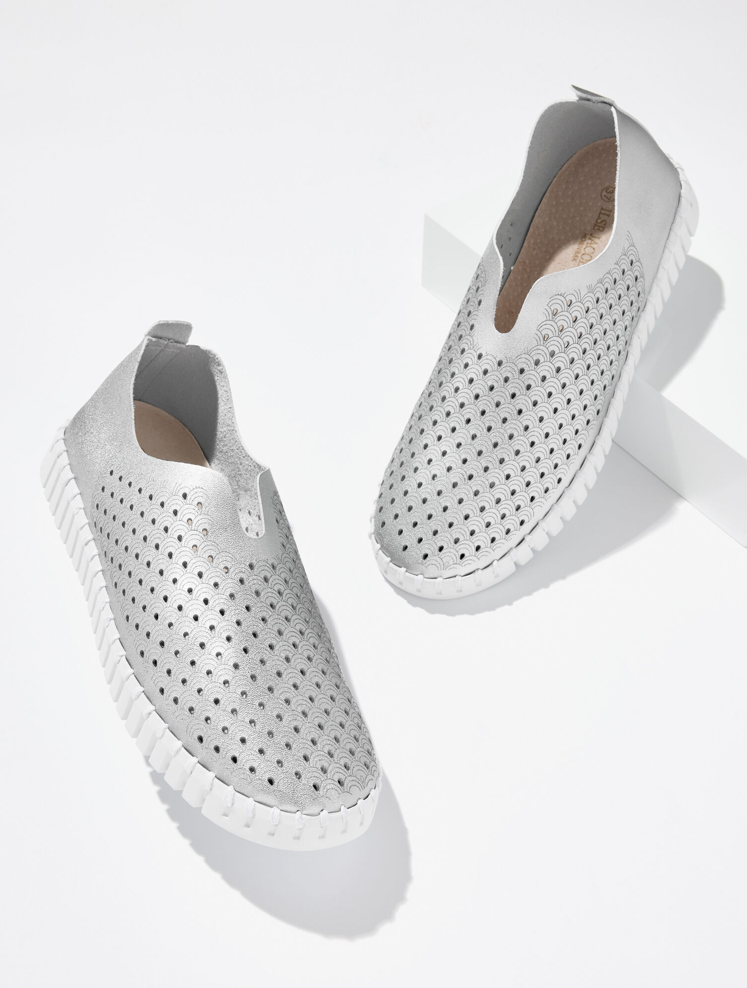Ilse Jacobsen Tulip Metallic Slip-On Flats
