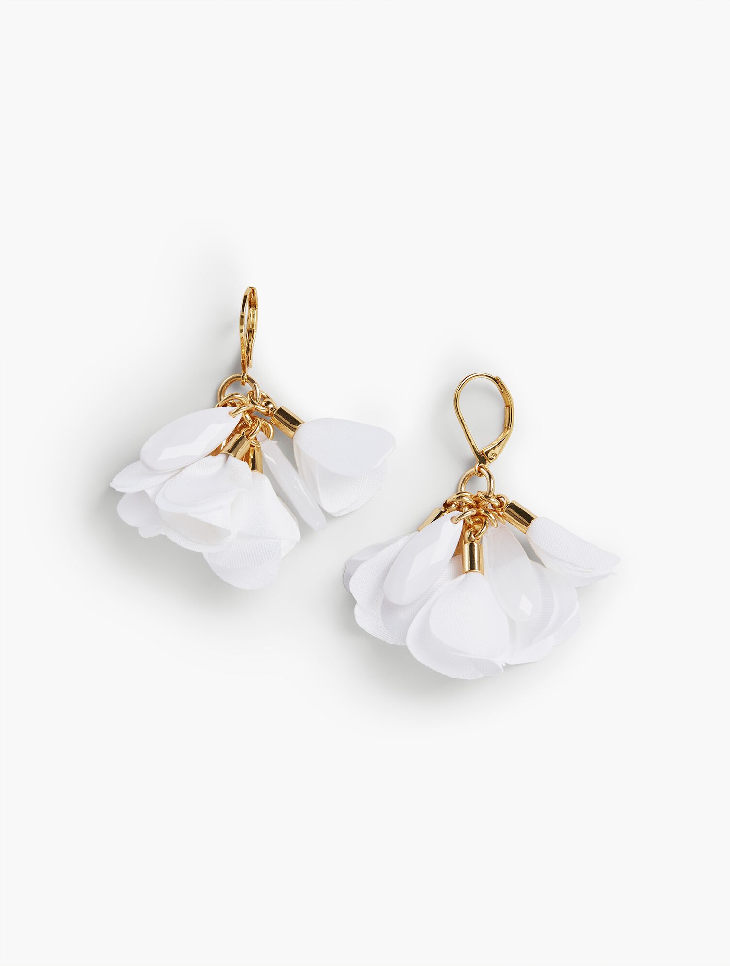 Fabric Flower Earrings