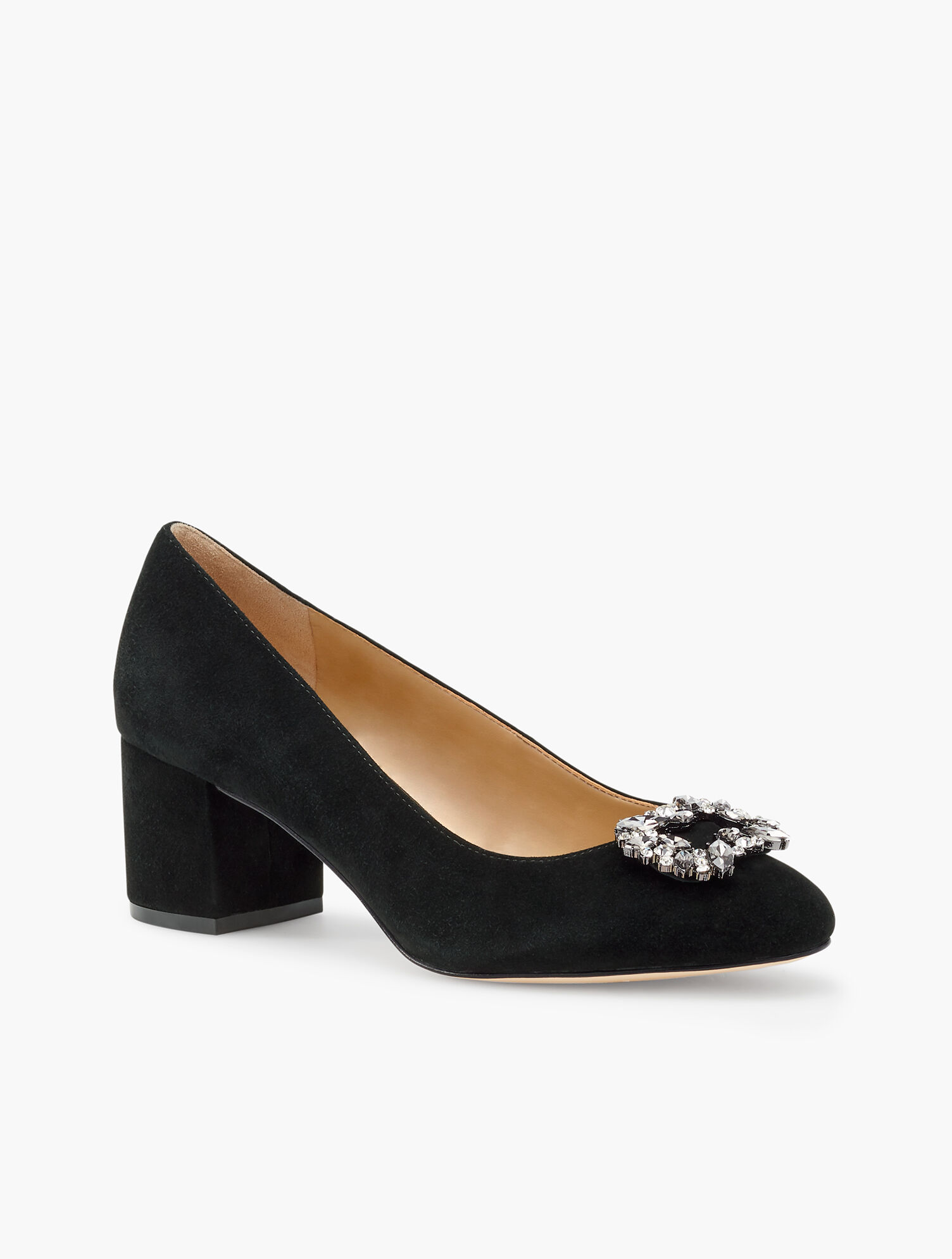 Isa Block Heel Pumps - Embellished